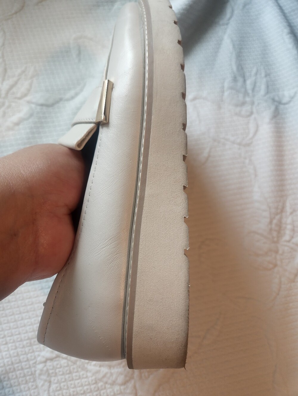 Naturalizer Cream Leather Penny Loafers - Picture 8 of 9
